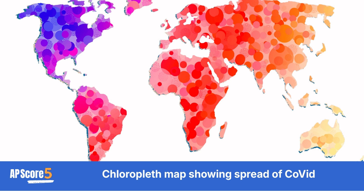 Chloropleth showing spread