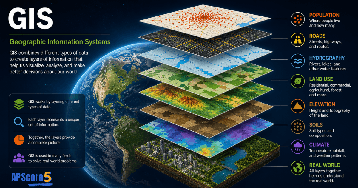 Gis shows information layers