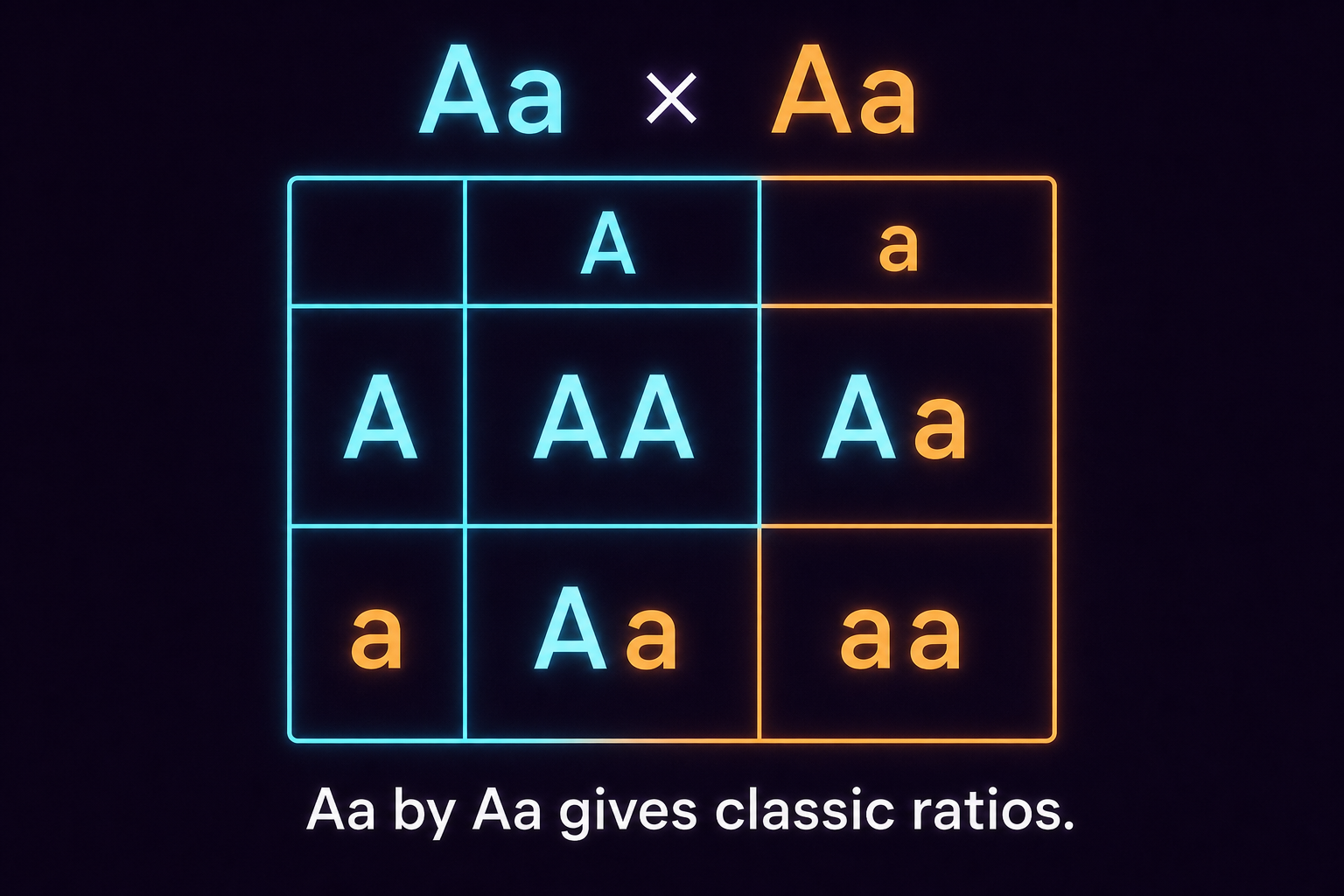 Aa by Aa Punnett square