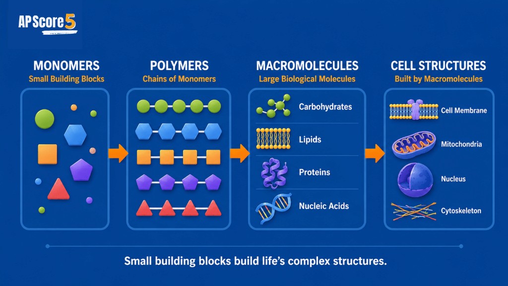 Monomers to macromolecules
