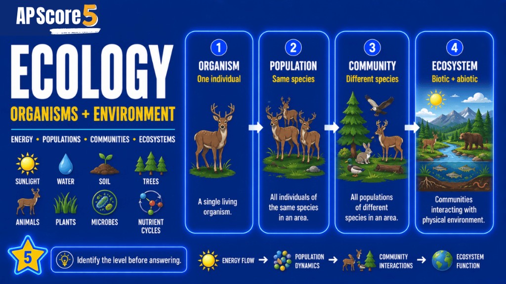 Ecology levels infographic