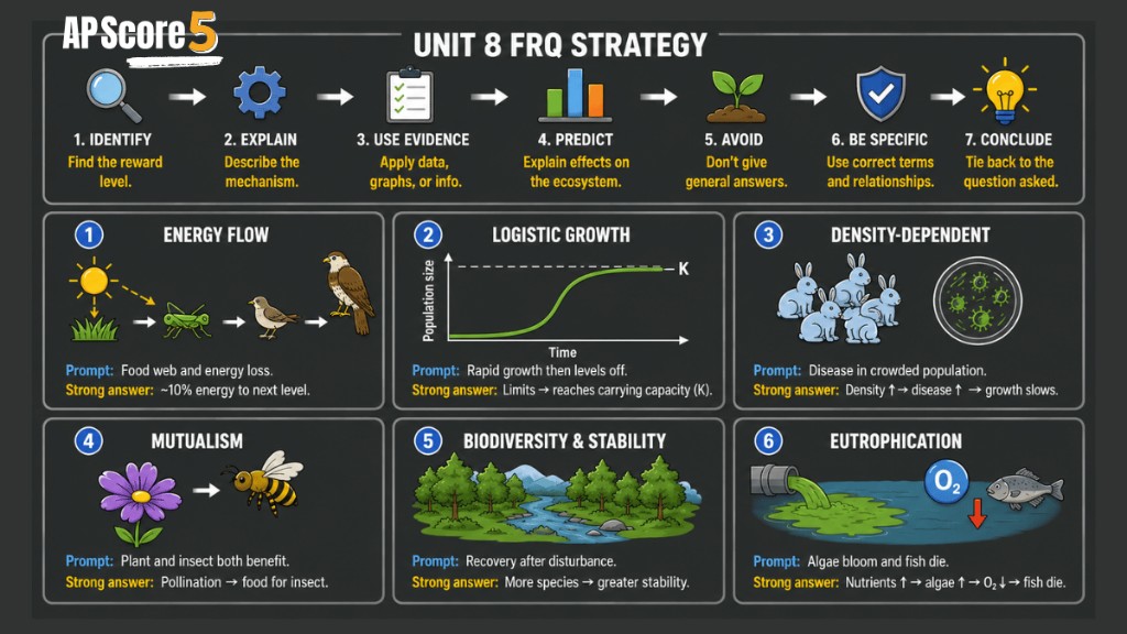 Unit 8 FRQ strategy chart
