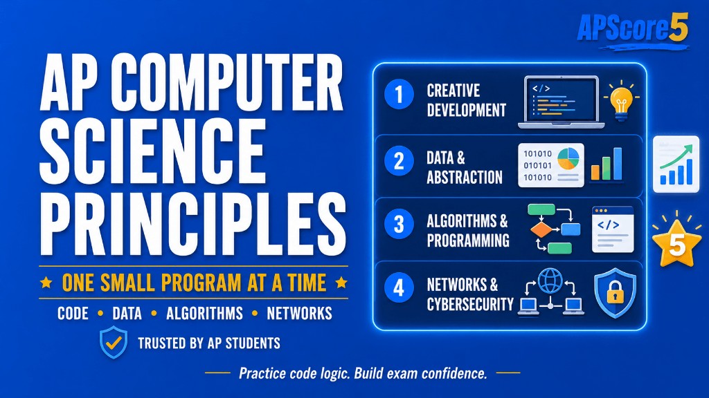 AP CSP course overview graphic