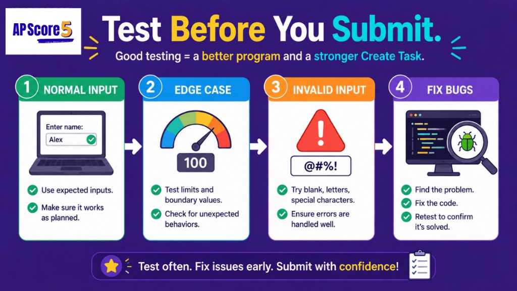 Test before submit flow