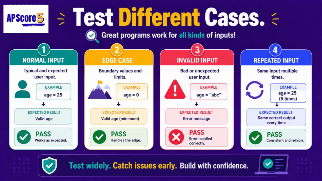 AP CSP program testing