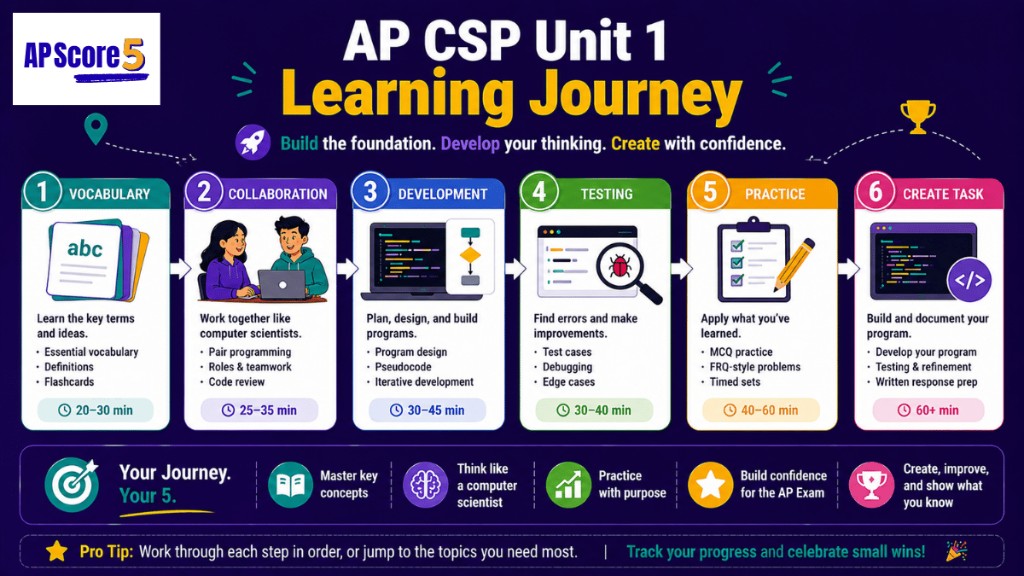 Unit 1 learning journey path