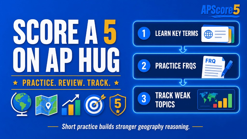 AP HUG practice FRQs track workflow