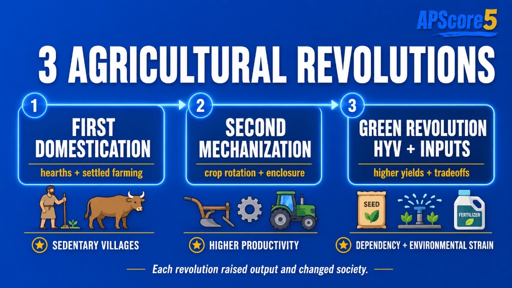 Three farming revolutions timeline