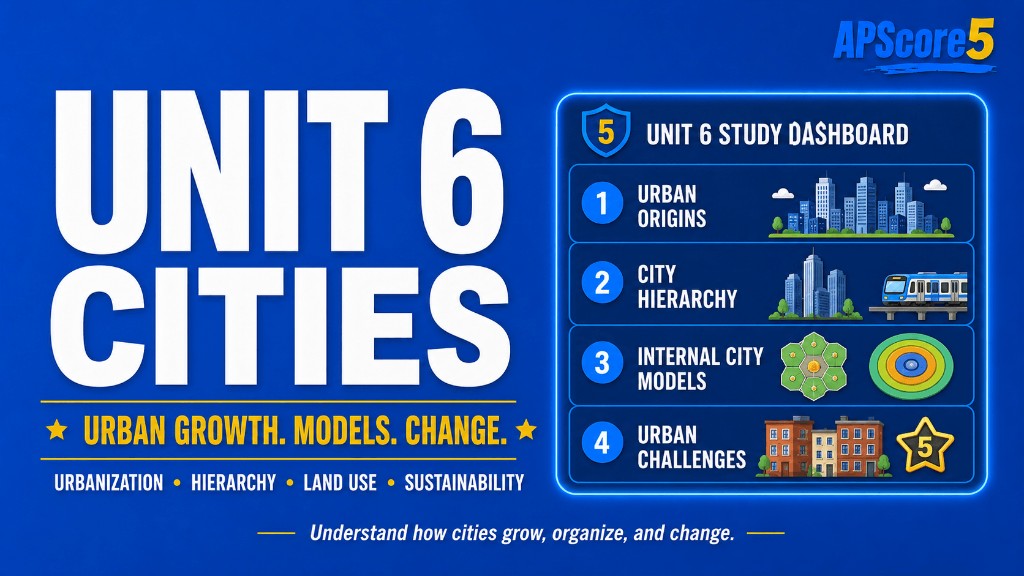 Unit 6 cities study dashboard
