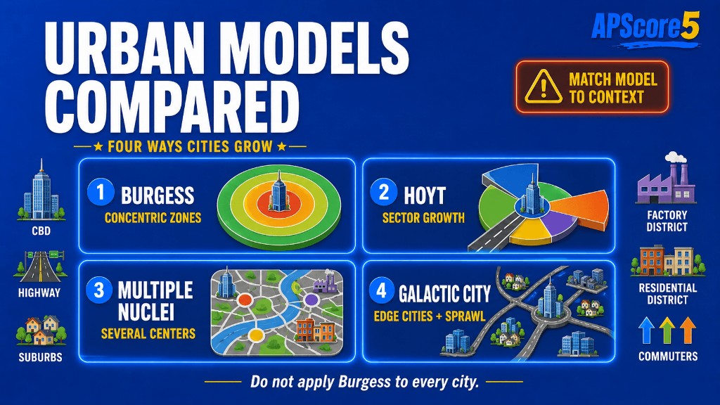 Four urban land-use models