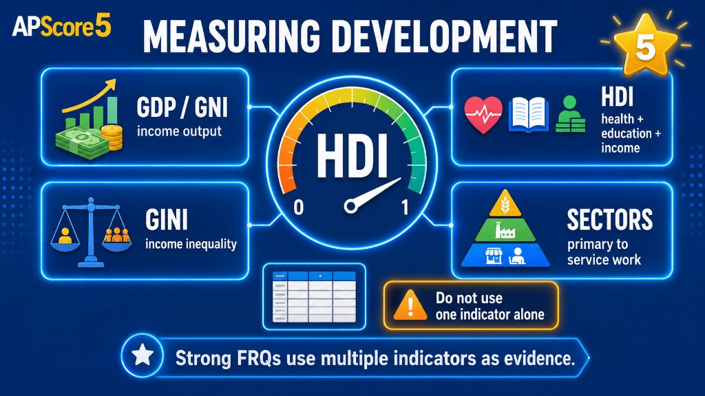 GDP HDI Gini development graphic