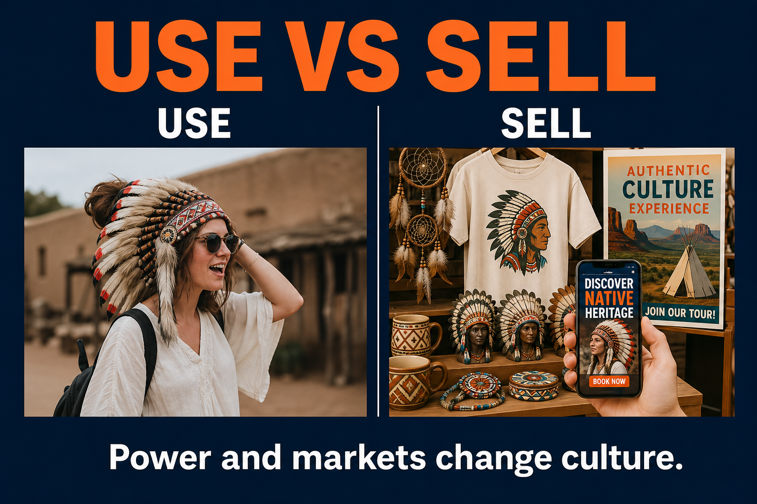Cultural Appropriation vs Commodification Use vs sell comparison
