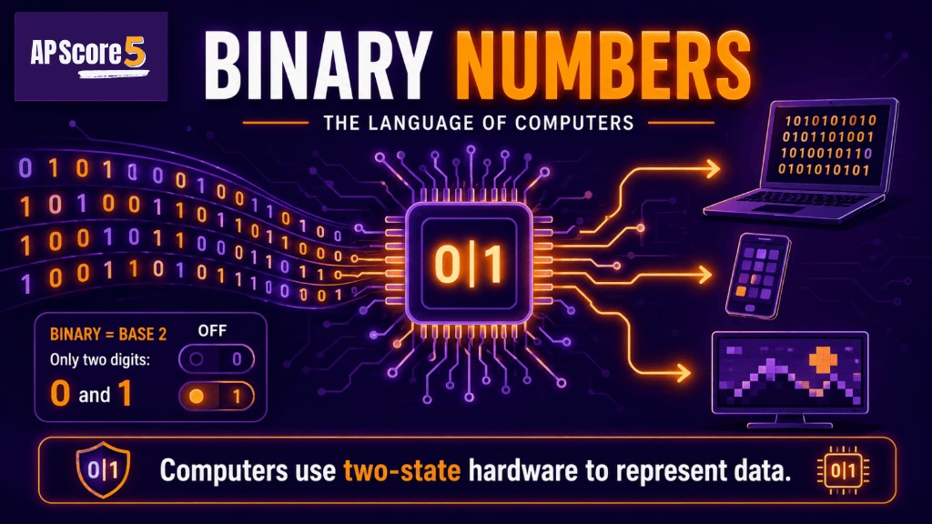 Binary Numbers in AP CSP Binary numbers AP CSP hero
