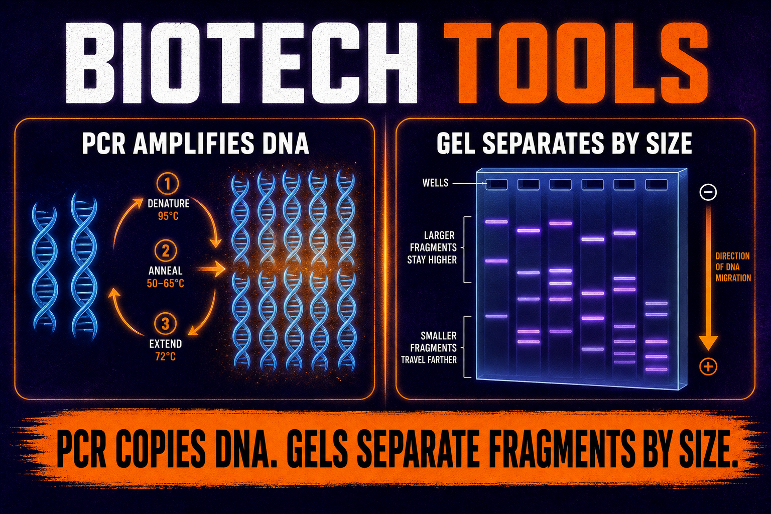 PCR and gel electrophoresis