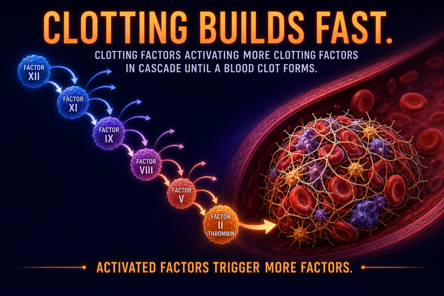 Clotting factors cascade