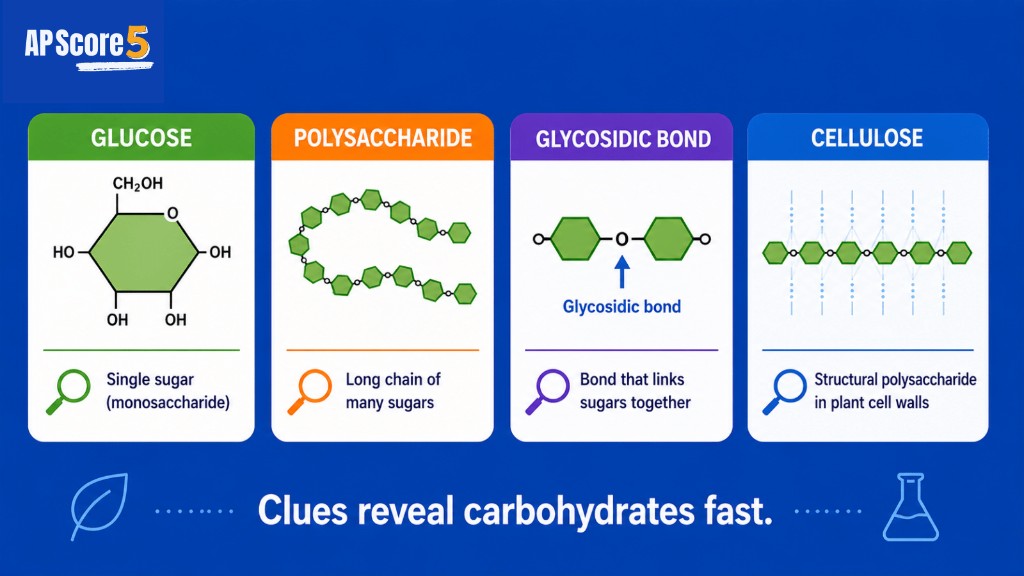 Carbohydrate AP test clues
