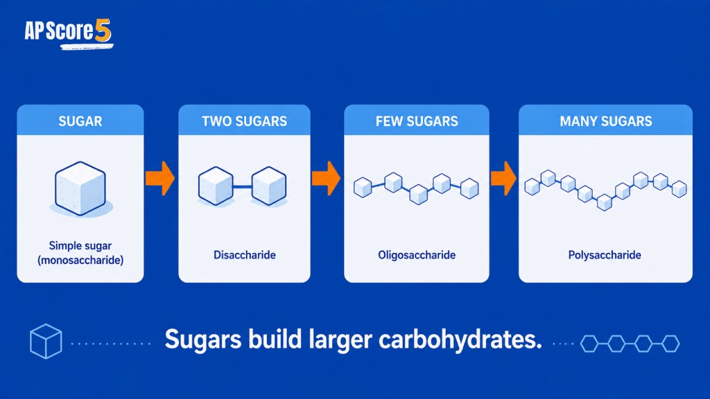Sugars build polysaccharides