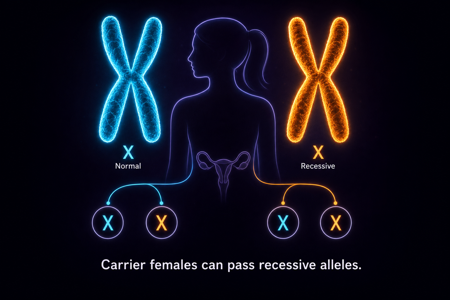 Carrier female X-linked