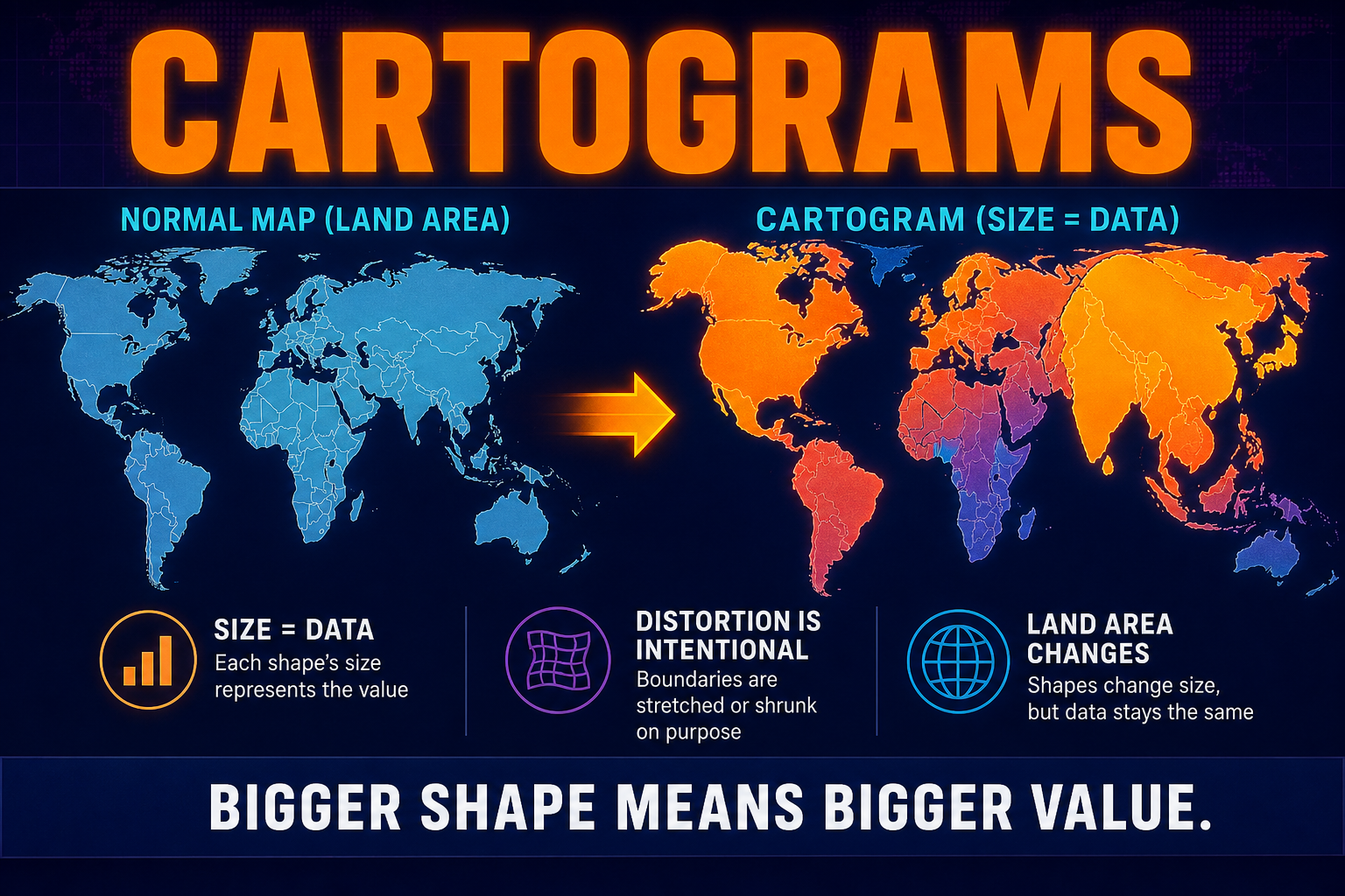 Carthogram Cartograms: AP Human Geography Unit 1 Guide | APScore5