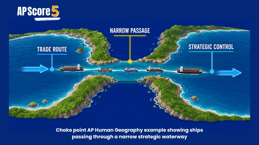 Ships through narrow strait