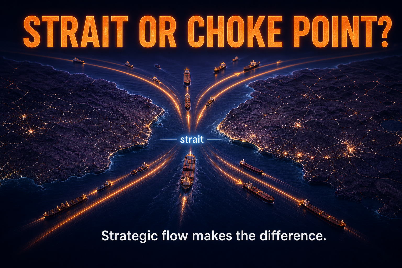 Choke point versus strait in AP Human Geography showing how strategic trade energy or military flows make a narrow passage important
