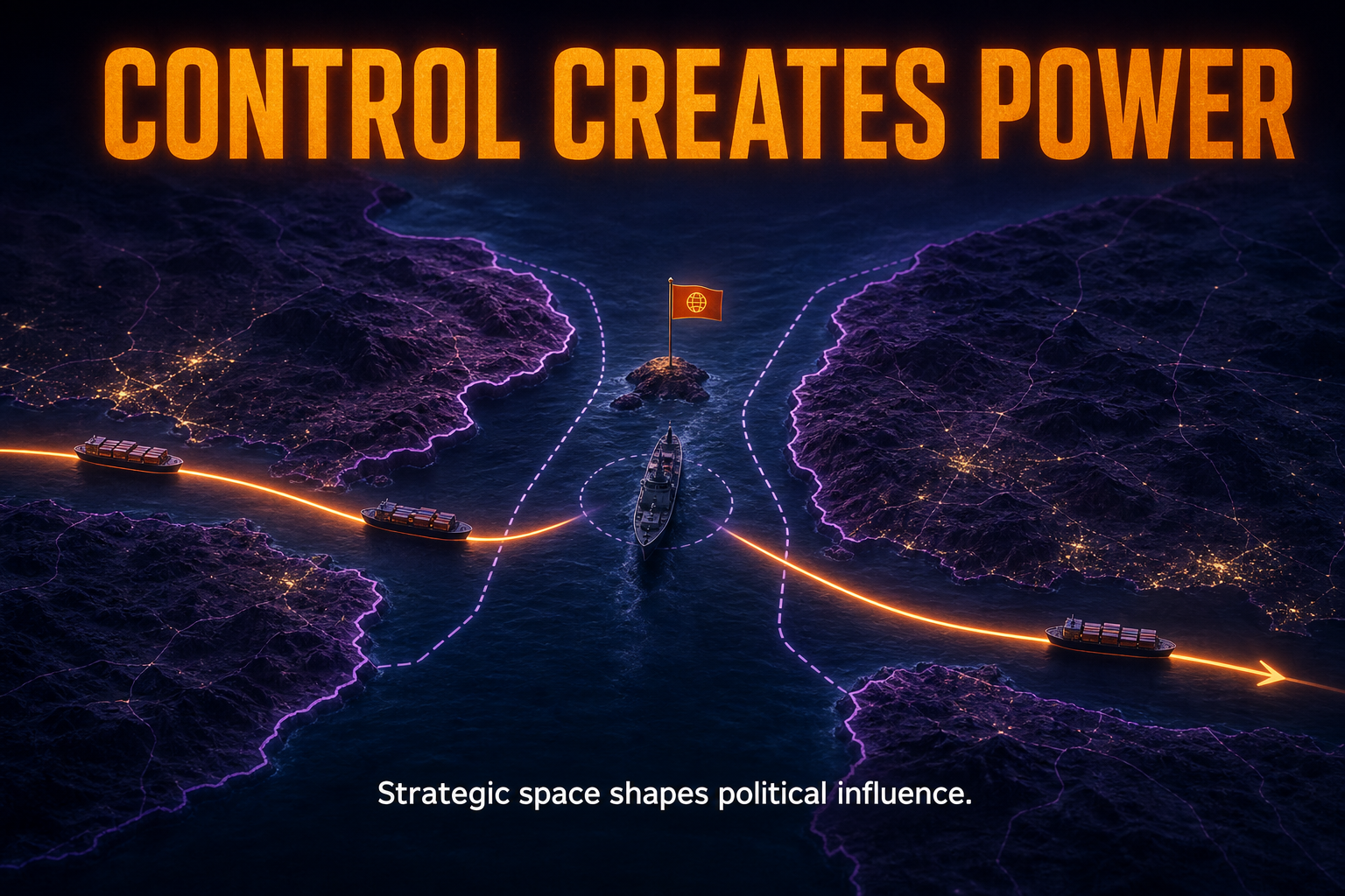 Choke points and territoriality in AP Human Geography showing control of strategic space shipping routes patrols and political power