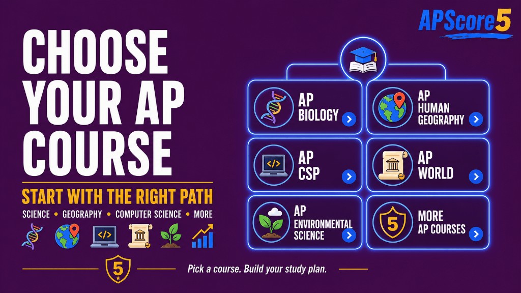 Choose AP course menu