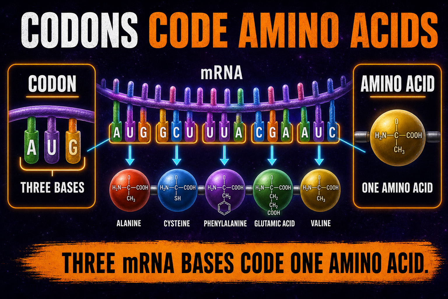 mRNA codons coding for amino acids during AP Biology translation