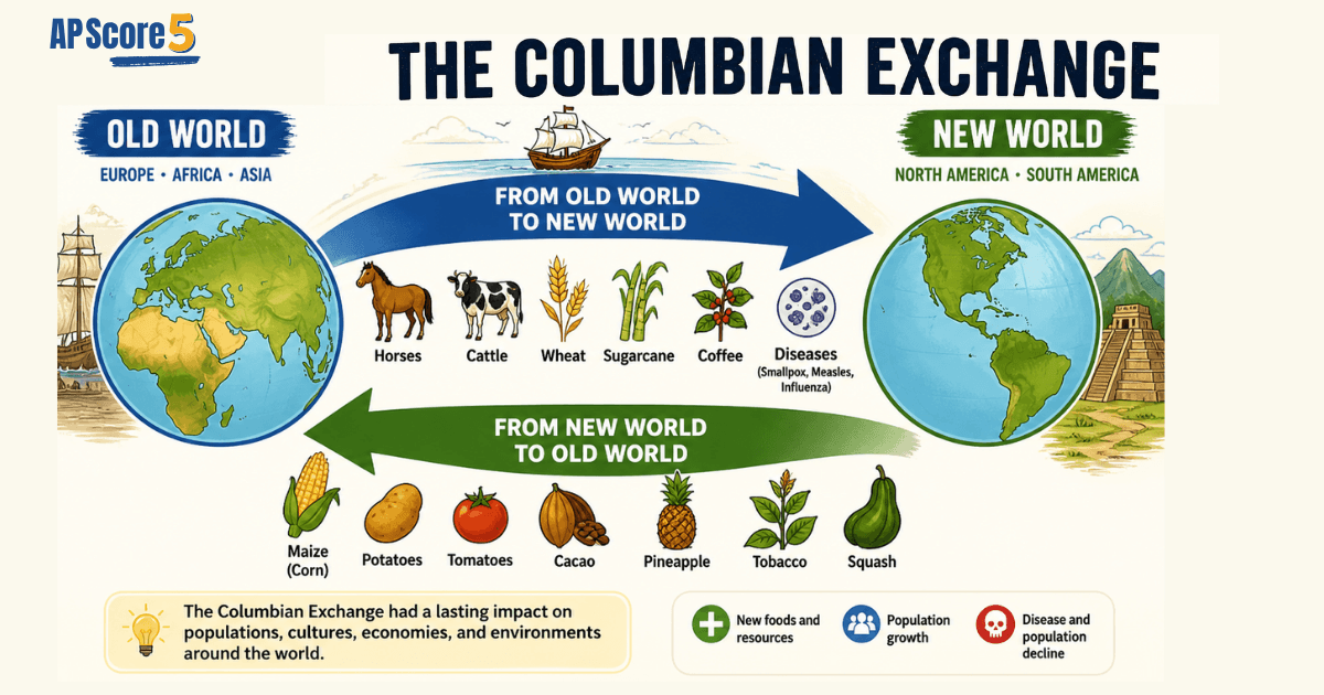 Columbian exchange conceptual