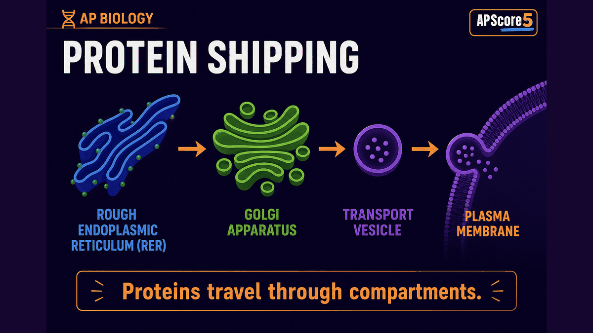 Protein shipping pathway