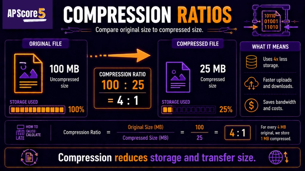 Compression Ratios in AP CSP Compression ratios AP CSP