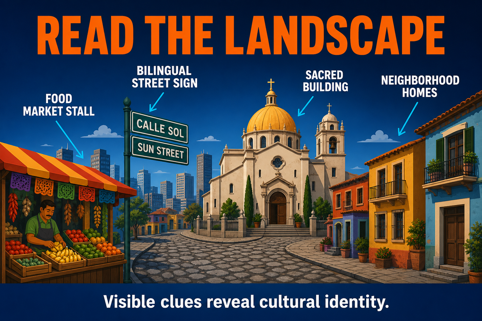 Cultural Landscape AP Human Geography AP Human Geography cultural landscape hero showing visible cultural clues in a city street