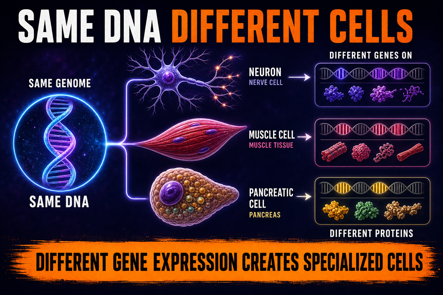 Same DNA different cells