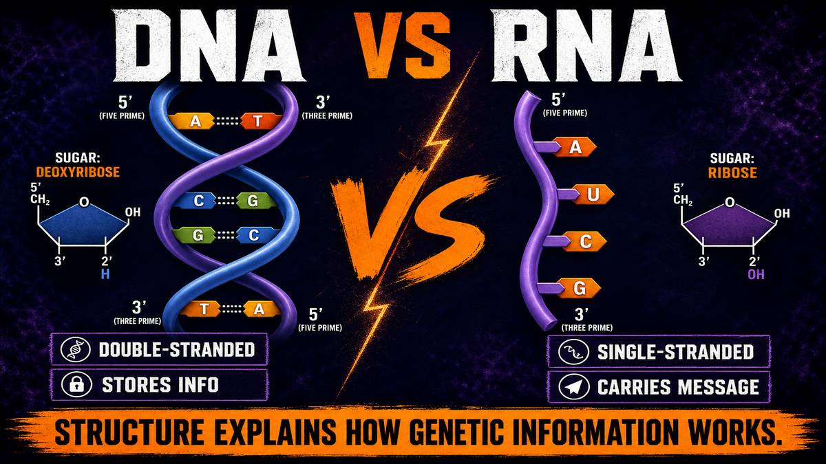 DNA vs RNA AP Bio structure