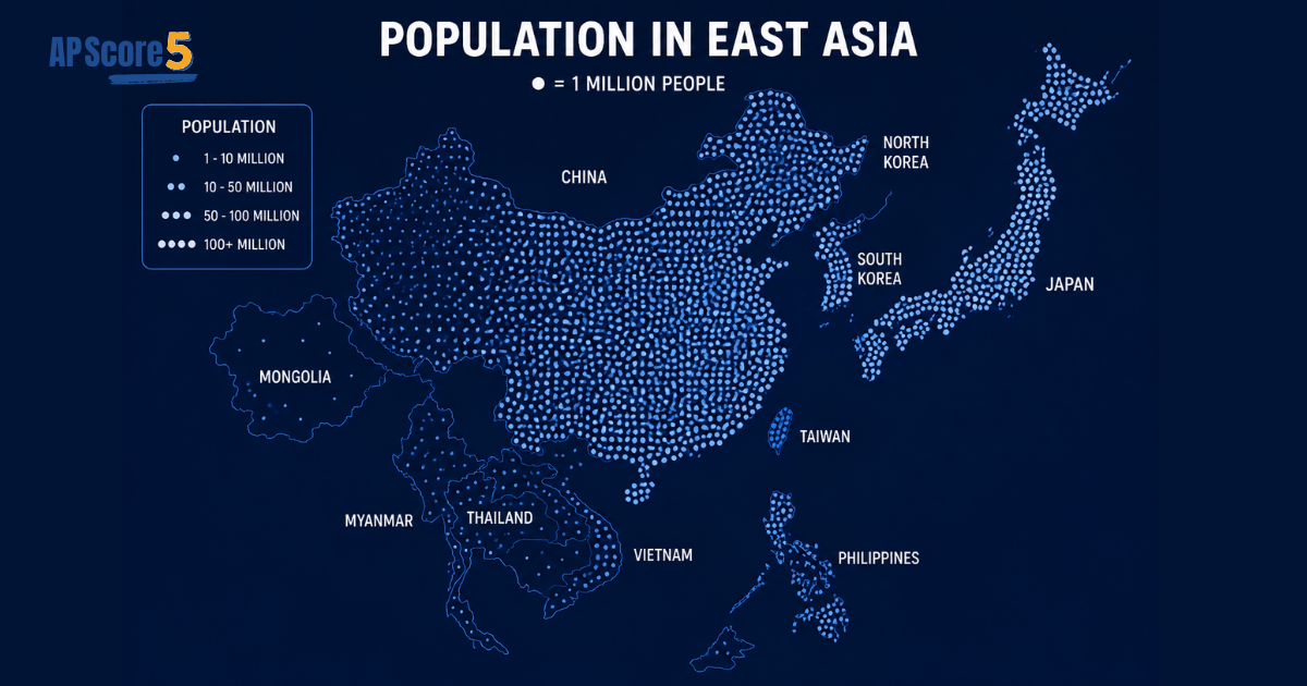 Dot density population asia
