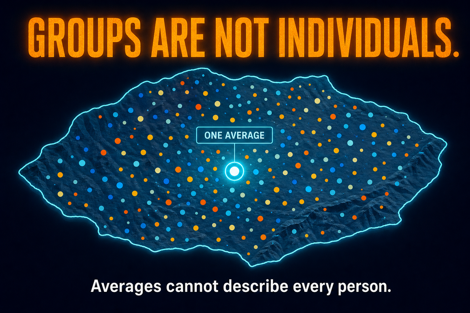 Ecological fallacy in AP Human Geography showing how group averages cannot be used to describe every individual