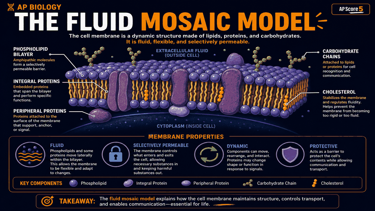 Fluid mosaic model diagram