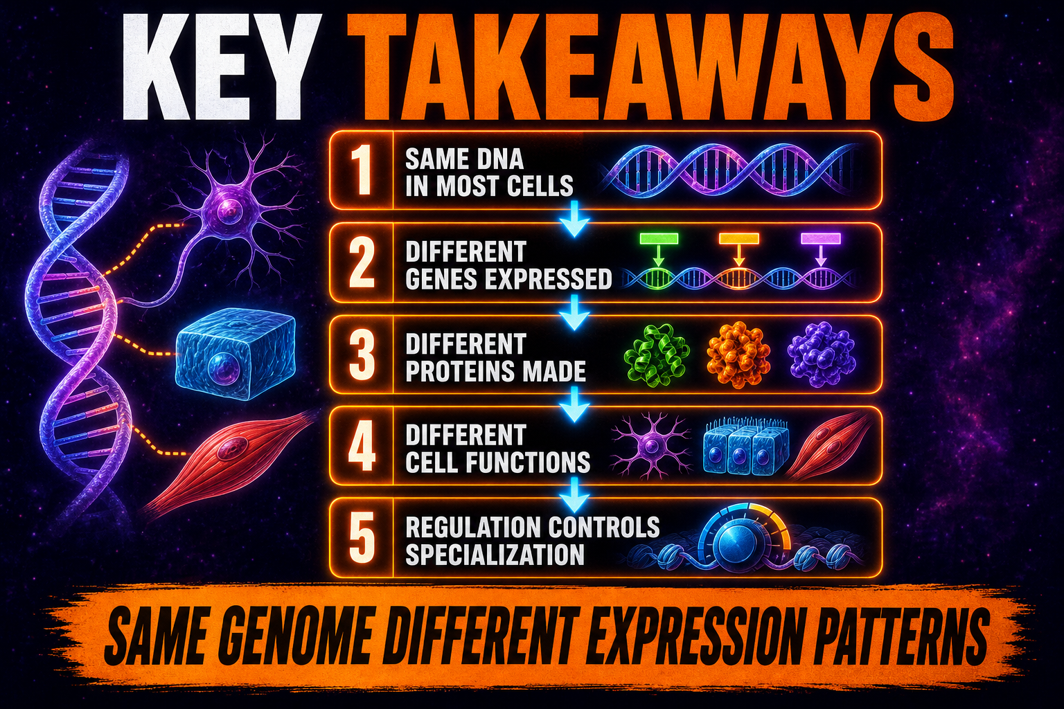 Cell specialization key takeaways AP Biology
