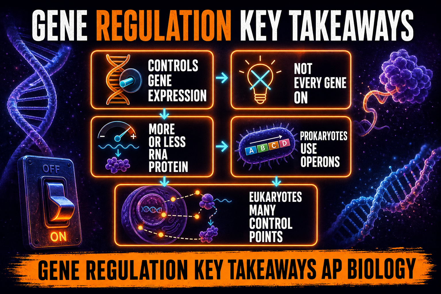 Gene regulation key takeaways