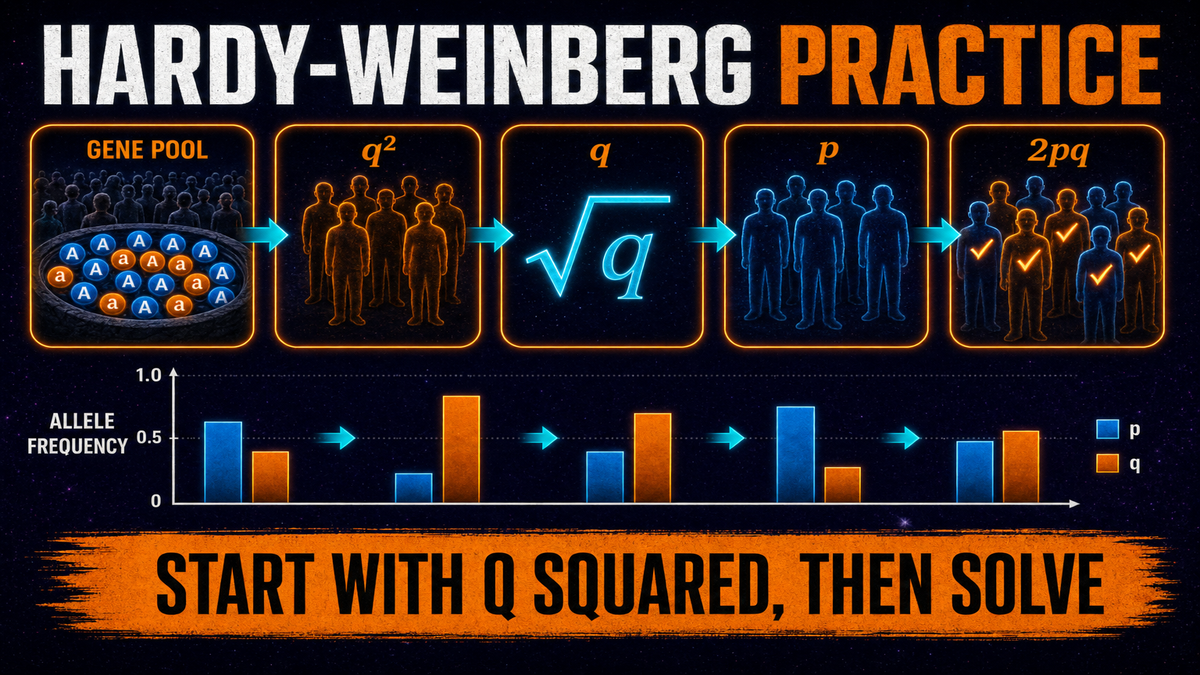 Hardy-Weinberg Practice AP Biology Hardy-Weinberg practice AP Biology showing q squared q p carrier frequency and genotype frequency steps