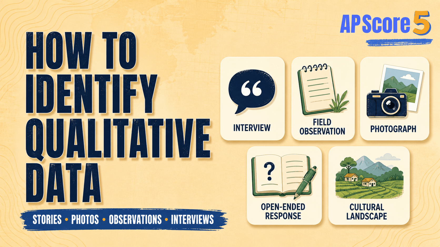 Identify qualitative data steps
