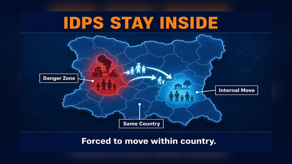 IDPs stay inside country