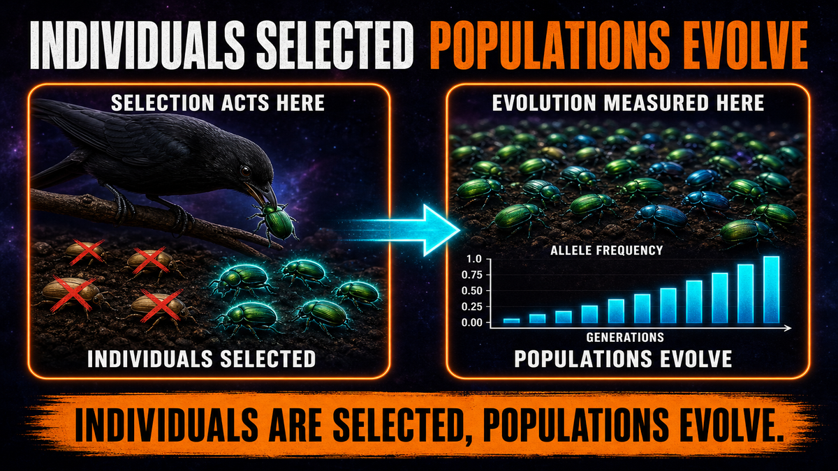 Individuals Are Selected Populations Evolve AP Biology AP Biology natural selection showing individuals selected and populations evolving through allele frequency change
