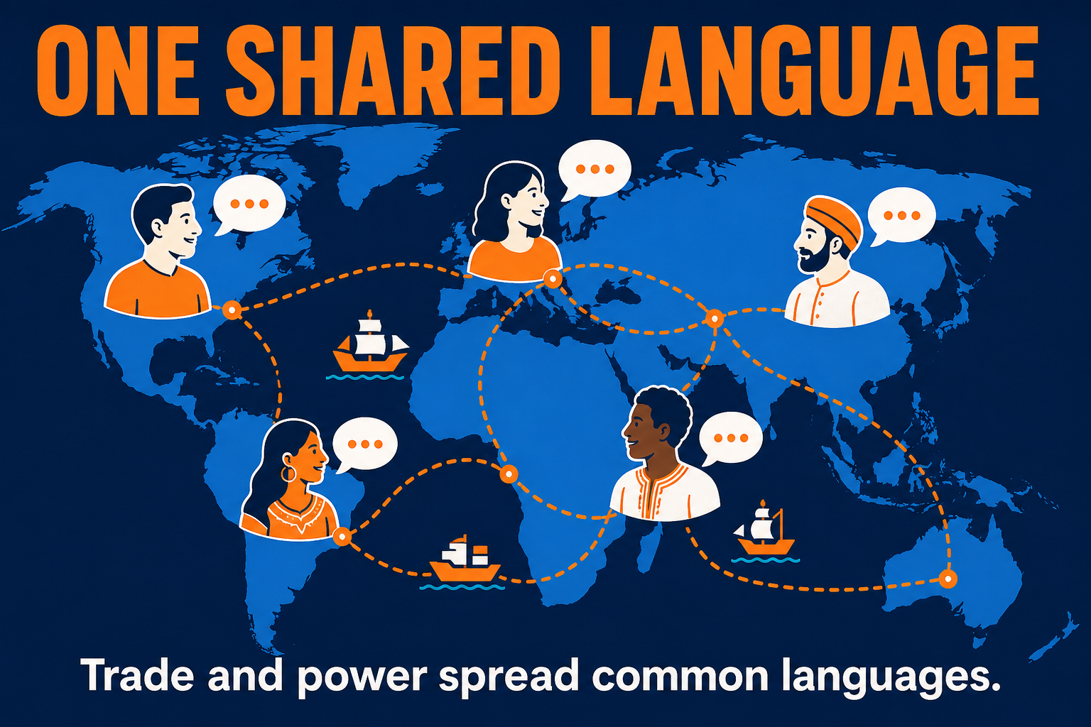 Lingua Franca and Global Language AP Human Geography AP Human Geography lingua franca hero showing people from different language backgrounds connected by a shared bridge language
