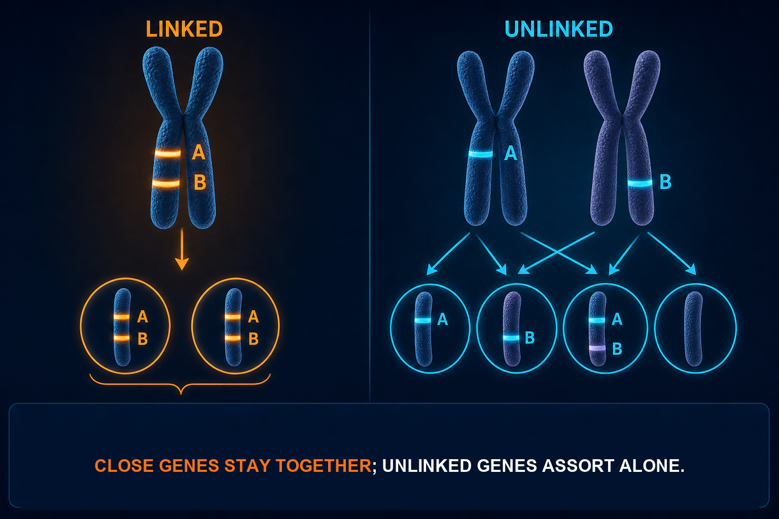 Linked vs independent genes