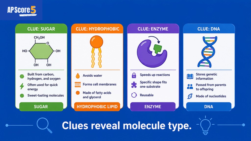 Macromolecule AP test clues
