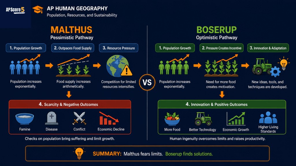 Scarcity vs innovation paths