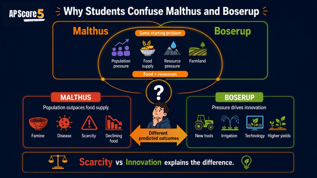 Why confuse Malthus Boserup