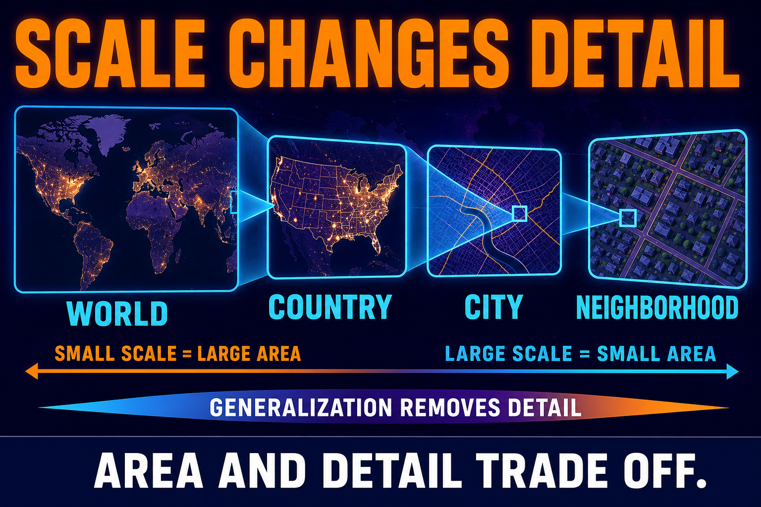 Map Scale Simple Definition Map Scale and Generalization: AP Human Geography Unit 1 Guide | APScore5