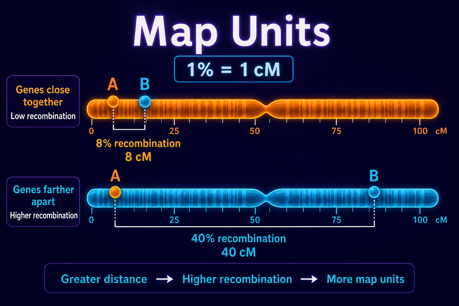 Map units chromosome distance